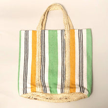 Load image into Gallery viewer, Striped Jute Braided Tote Bag
