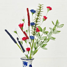Load image into Gallery viewer, 18" Patriotic Carnation Blossom w/ Heather
