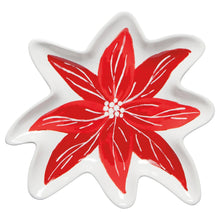 Load image into Gallery viewer, Poinsettia Christmas Dish
