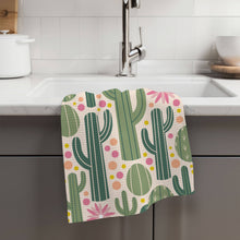 Load image into Gallery viewer, Retro Cactus Kitchen Towel
