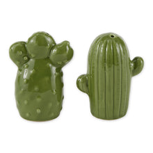 Load image into Gallery viewer, Cactus Ceramic Salt &amp; Pepper Shakers
