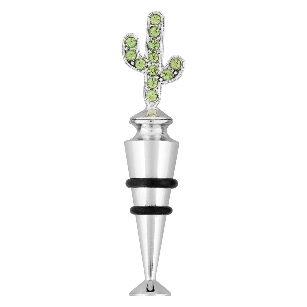Green Crystal Cactus Wine Bottle Stopper