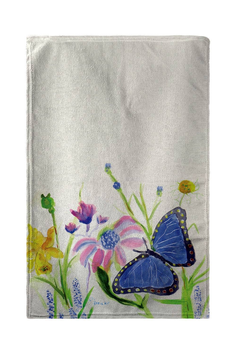 Blue Butterfly  Kitchen Dish Towel