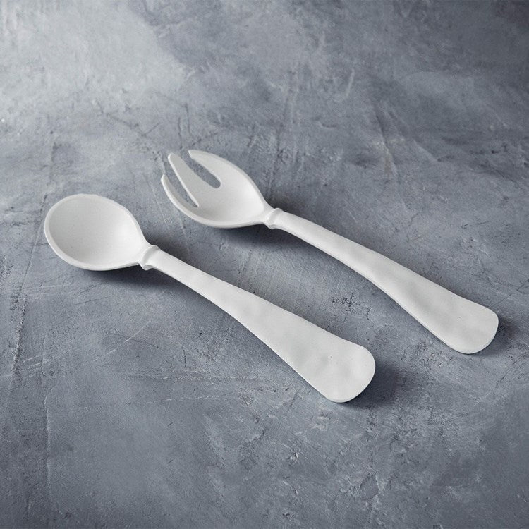 Nube White Salad Serving S/2
