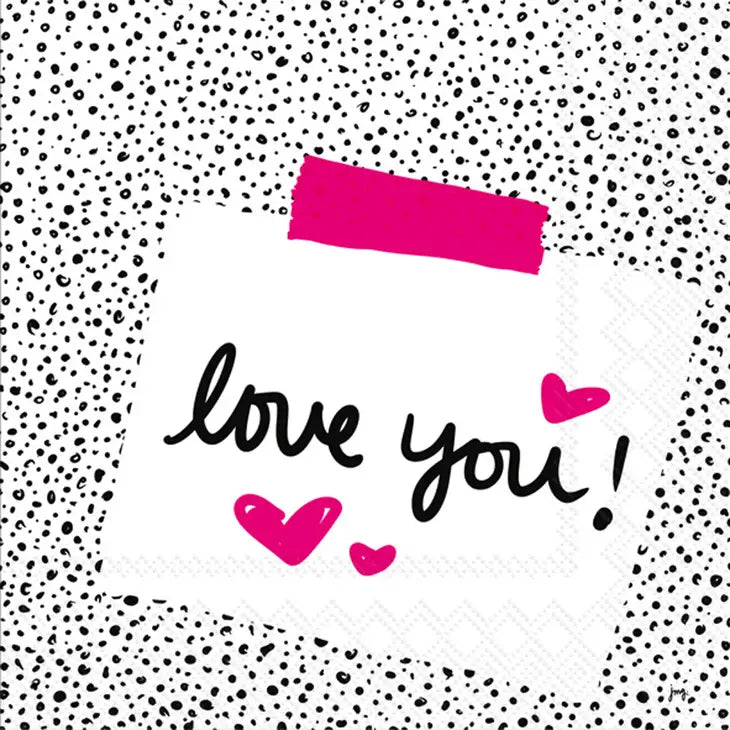 Love Notes 20 Cocktail Napkins