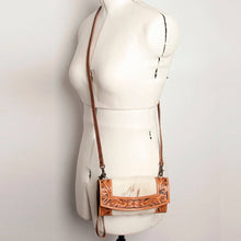 Load image into Gallery viewer, Crossbody Hand-Painted Leather &amp; Cowhide
