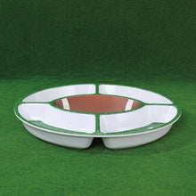 Load image into Gallery viewer, Football Melamine 5-Section Snack Platter
