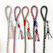 Load image into Gallery viewer, Navy Pastel Braided Dog Leash 59”
