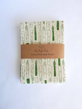 Load image into Gallery viewer, Asparagus Hand Printed Kitchen Dish Towel
