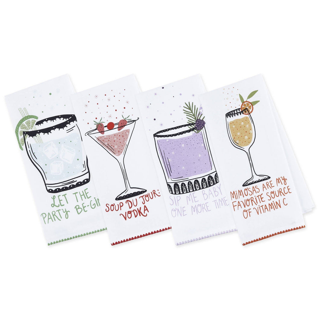 Sassy Cocktails Printed Dish Towel