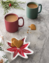 Load image into Gallery viewer, Poinsettia Christmas Dish
