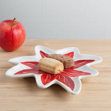 Load image into Gallery viewer, Poinsettia Christmas Dish
