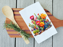 Load image into Gallery viewer, Cactus Flowers Kitchen Dish Towel
