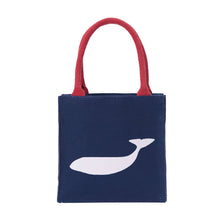 Load image into Gallery viewer, Whale Navy Reusable Gift Bag Tote
