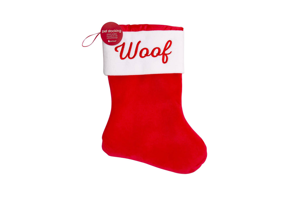 Woof Christmas Stocking Dog Toy