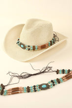 Load image into Gallery viewer, Western Turquoise Concho Beaded Hat Band

