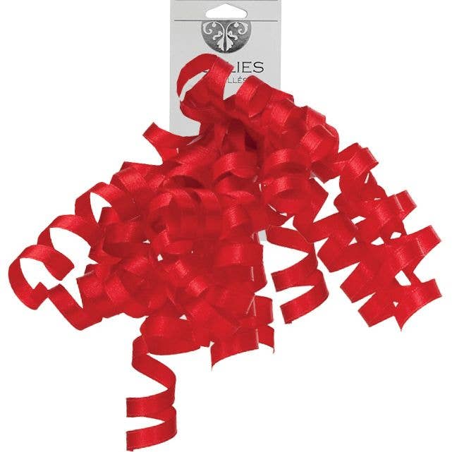 Red Grosgrain Ribbon, Curly Bow