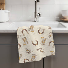 Load image into Gallery viewer, Retro Cowboy Kitchen Dish Towel
