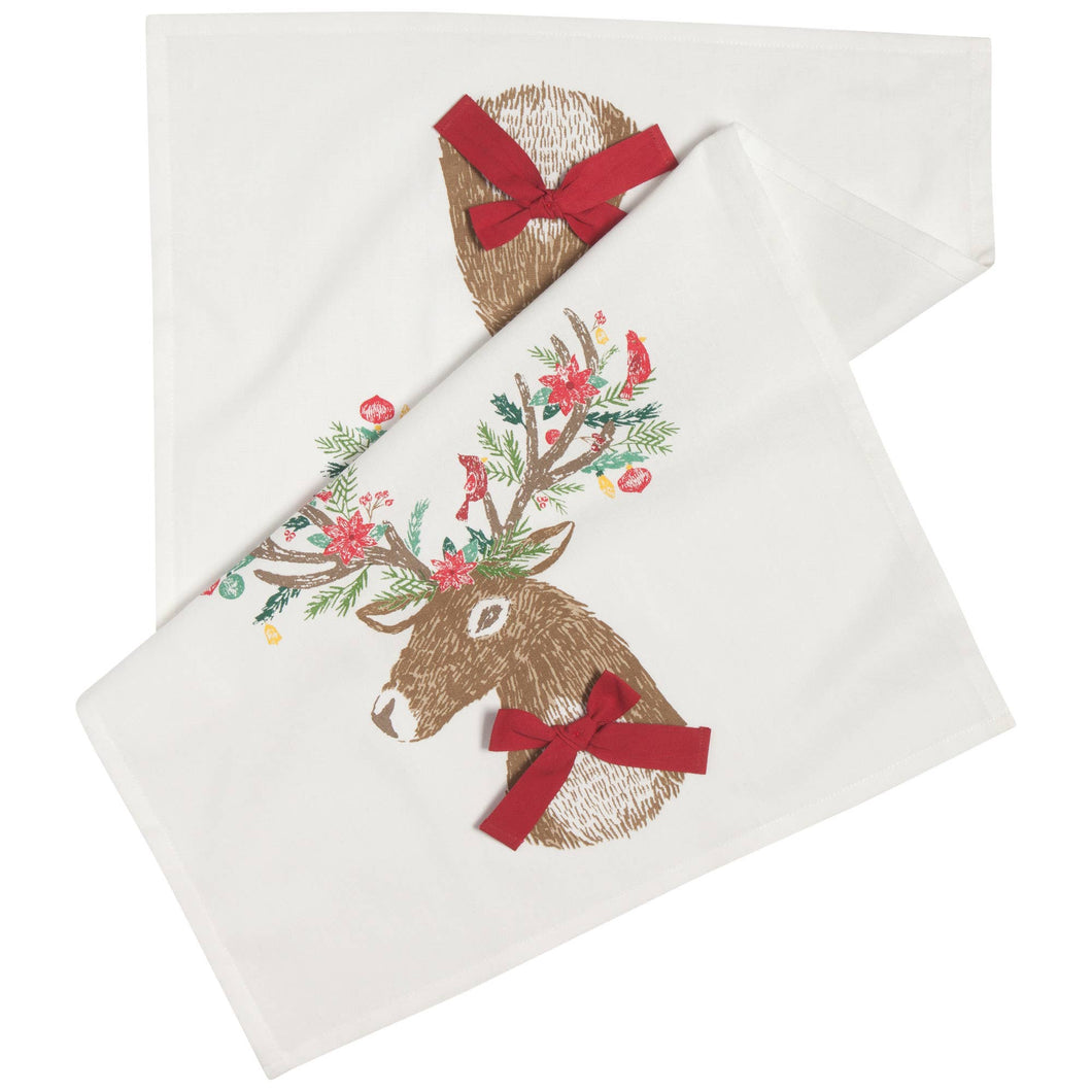 Dasher Deer Christmas Dish Towel