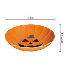 Load image into Gallery viewer, 11” Pumpkin Melamine Serving Bowl

