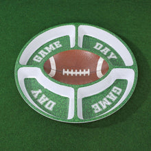 Load image into Gallery viewer, Football Melamine 5-Section Snack Platter
