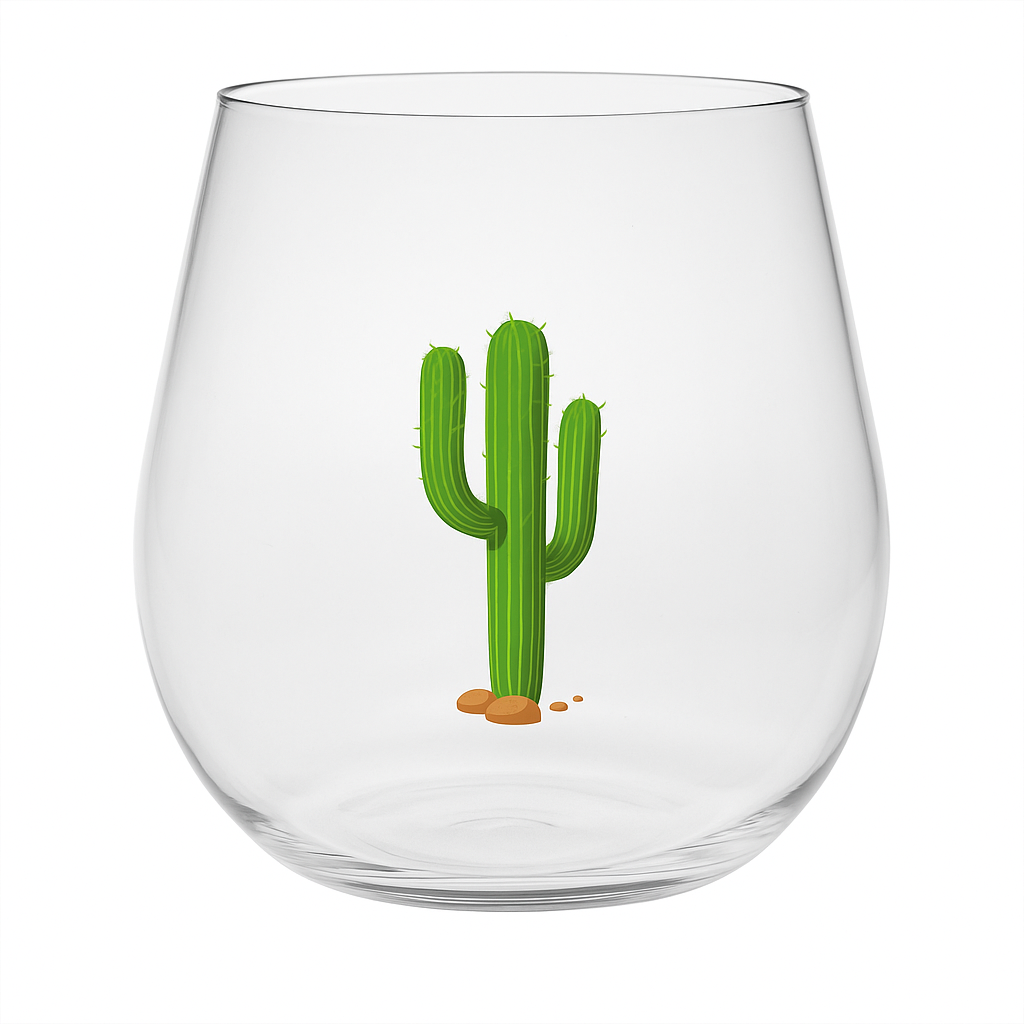 Stemless Acrylic Cactus Tumbler