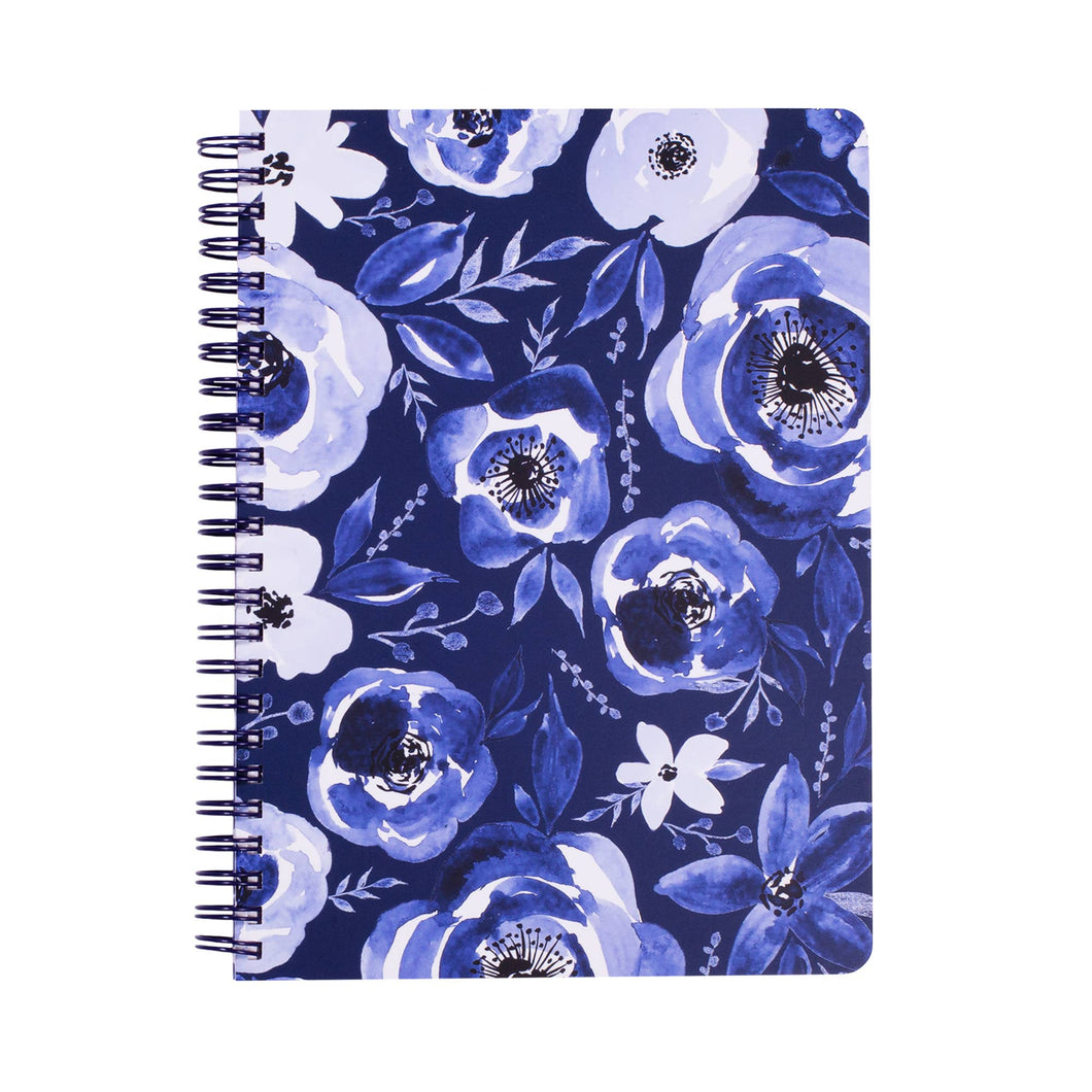 Mini Blue Floral Watercolor Notebook