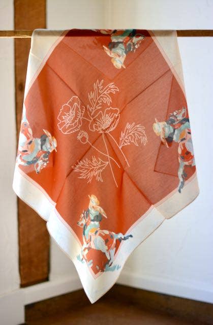 Poppy Western Silk Scarf