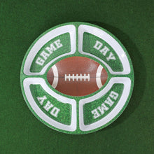 Load image into Gallery viewer, Football Melamine 5-Section Snack Platter
