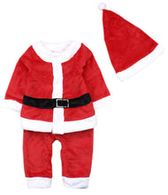 Load image into Gallery viewer, Red &amp; White Santa Claus Baby Outfit- Romper &amp; Hat
