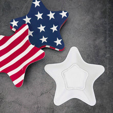 Load image into Gallery viewer, 8” Patriotic Star Melamine Plate Collection
