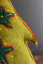 Load image into Gallery viewer, Green Felt Christmas Tree Pillow
