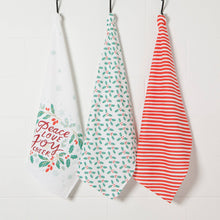 Load image into Gallery viewer, Peace &amp; Joy Bakers Dish Towels Set/3
