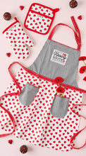 Load image into Gallery viewer, Kissing Booth with Hearts Embellished Apron
