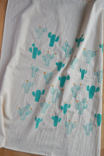 Load image into Gallery viewer, Cactus Hand Printed Cotton Kitchen Towel
