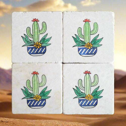 Cactus Travertine Coaster