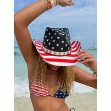 Load image into Gallery viewer, Patriotic Cowboy Hat SPF 50+
