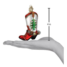 Load image into Gallery viewer, Christmas Cowboy Boot Ornament
