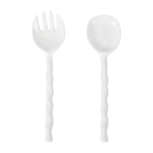 Load image into Gallery viewer, White Melamine Salad Server Set
