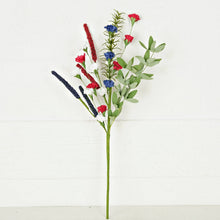 Load image into Gallery viewer, 18" Patriotic Carnation Blossom w/ Heather
