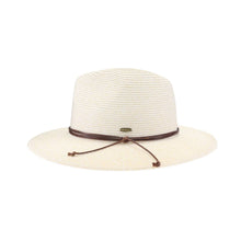 Load image into Gallery viewer, Two-Tone Leather Cord Panama Hat Collection
