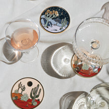 Load image into Gallery viewer, Cool Desert Enamel &amp; Gold Coaster
