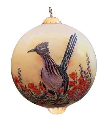 Hand-Painted Roadrunner Ornament