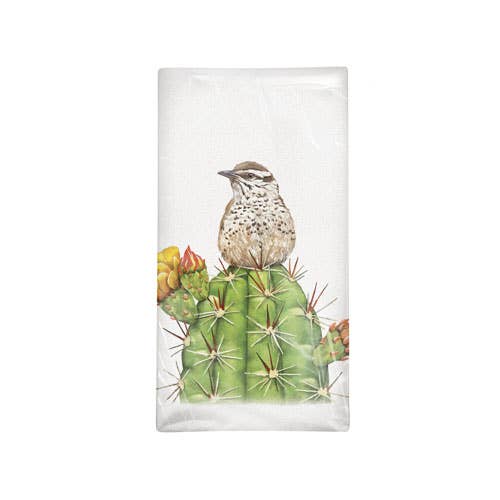 Cactus Bird Dish Towel