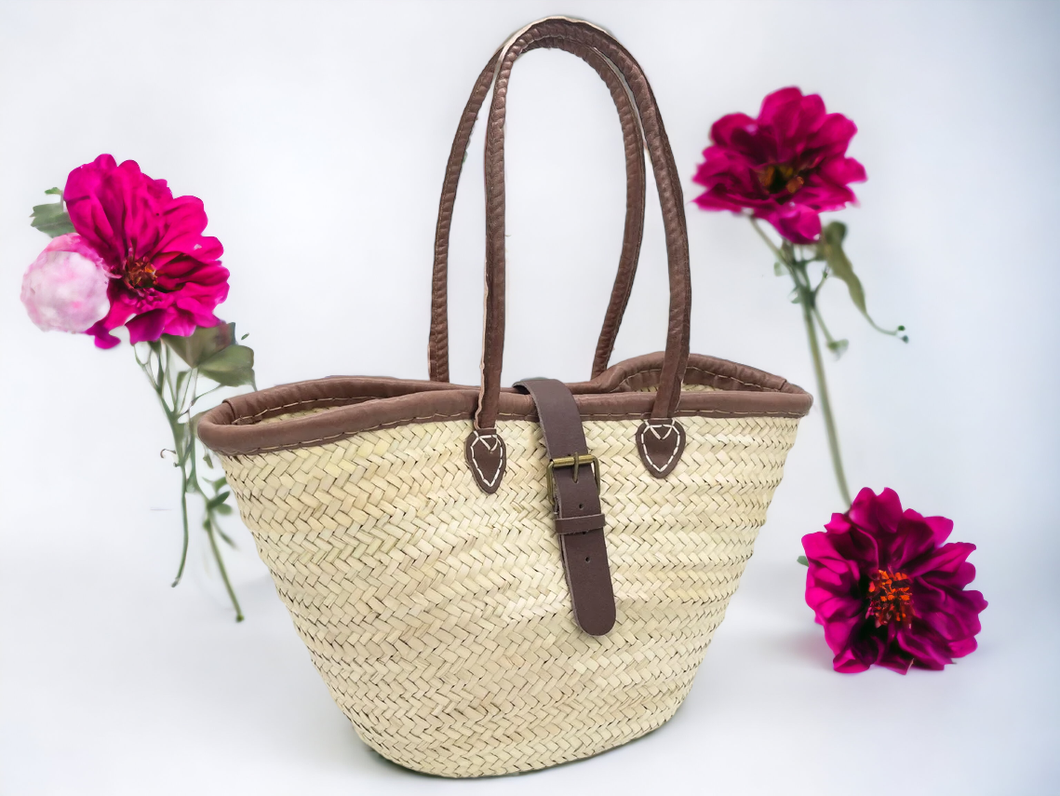 French Market Tote W/ Leather Trim Buckle