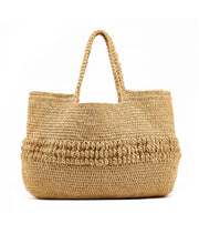 Load image into Gallery viewer, Mykonos Tote Bag with Leather Wrapped Handles
