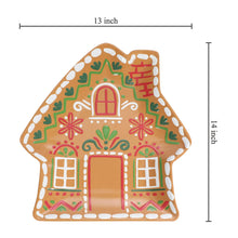 Load image into Gallery viewer, 14" Melamine Gingerbread House Platter
