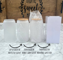 Load image into Gallery viewer, Cactus &amp; Bull Skull Frosted Glass Tumbler
