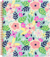 Load image into Gallery viewer, Mini Mint Floral Notebook
