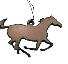 Load image into Gallery viewer, Brown Metal Recycled Horse Ornament
